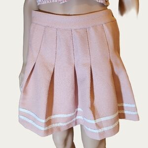 PREPPY Coquette Girl, Spring Pleated Pink Skirt, Size 6